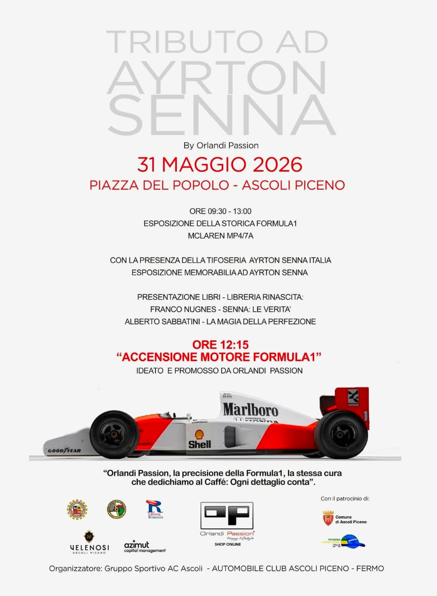 Tributo ad Ayrton Senna – 31 Maggio 2026